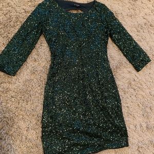 Express Green Sequin Dress
